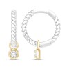 Thumbnail Image 1 of KAY Lab-Grown Diamonds Dangle Twist Hoop Earrings 1/6 ct tw 10K Two-Tone Gold