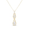 Thumbnail Image 1 of KAY Lab-Grown Diamonds Bezel-Set Pear-Shaped Double Drop Necklace 1 ct tw 10K Yellow Gold 18"