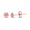 Thumbnail Image 3 of Half-Ball Stud Earrings 14K Rose Gold 4mm