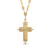 Thumbnail Image 1 of KAY Lab-Grown Diamonds Cross Necklace 1/10 ct tw 10K Yellow Gold 18"