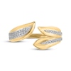 Thumbnail Image 3 of KAY Lab-Grown Diamonds Open Leaf Ring 1/5 ct tw 24K Yellow Gold Vermeil Sterling Silver
