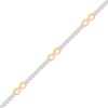 Thumbnail Image 2 of Lab-Grown Diamond Infinity Symbol Station Bracelet 1 ct tw 10K Yellow Gold 7"