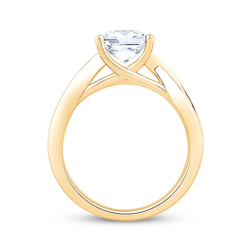 Main Image 2 of Now + Forever Lab-Grown Diamonds Princess-Cut Engagement Ring 2-1/2 ct tw 14K Yellow Gold