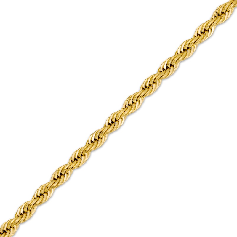 Main Image 2 of 4mm Rope Chain Necklace Yellow Ion-Plated Stainless Steel 26"