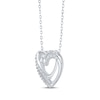 Thumbnail Image 2 of KAY Lab-Grown Diamonds Double Heart Necklace 1/4 ct tw Sterling Silver 18"