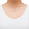 Thumbnail Image 4 of KAY Lab-Grown Diamonds Double Heart Necklace 1/4 ct tw Sterling Silver 18"