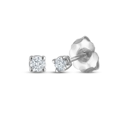 Round-Cut Diamond Solitaire Stud Earrings 1/10 ct tw 14K White Gold (I/I2)