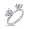 Thumbnail Image 2 of Now + Forever Lab-Grown Diamonds Pear-Shaped Enhancer Ring  1 ct tw 14K White Gold