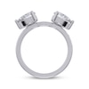 Thumbnail Image 3 of Now + Forever Lab-Grown Diamonds Pear-Shaped Enhancer Ring  1 ct tw 14K White Gold