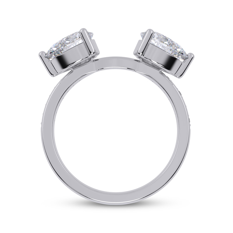 Main Image 3 of Now + Forever Lab-Grown Diamonds Pear-Shaped Enhancer Ring  1 ct tw 14K White Gold