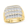 Thumbnail Image 1 of Men's KAY Lab-Grown Diamonds Four-Row Ring 2 ct tw 10K Yellow Gold