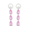 Thumbnail Image 2 of Pear-Shaped Pink Lab-Created Sapphire Swivel Earring Charms Sterling Silver
