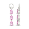 Thumbnail Image 3 of Pear-Shaped Pink Lab-Created Sapphire Swivel Earring Charms Sterling Silver