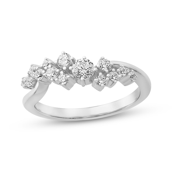 JOUJE Collection Lab-Grown Diamond Scatter Ring 1/2 ct tw 10K White Gold