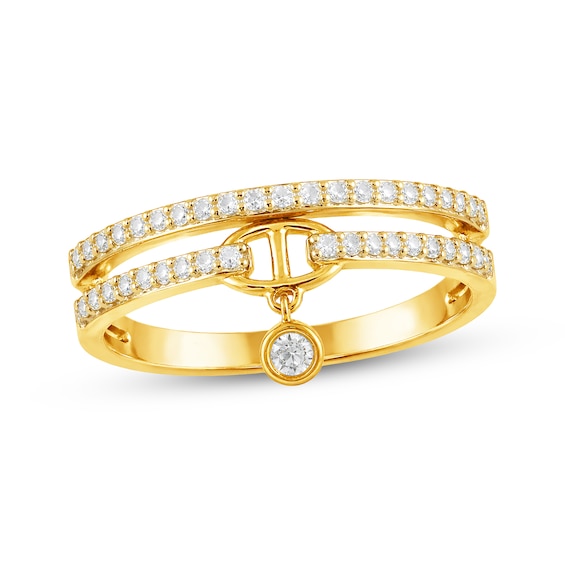 KAY Lab-Grown Diamonds Stackable Dangle Ring 1/4 ct tw 18K Yellow Gold-Plated Sterling Silver