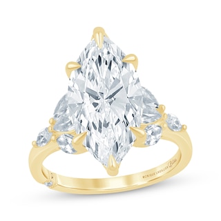 Monique Lhuillier Bliss Certified Marquise-Cut Lab-Grown Diamond Engagement Ring 5-7/8 ct tw 18K Yellow Gold