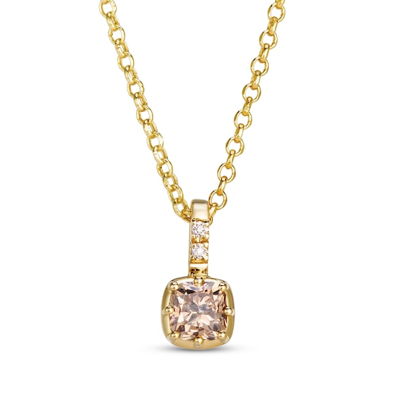 Le Vian Antique Cushion-Cut Diamond Necklace 1/2 ct tw 14K Honey Gold 19"