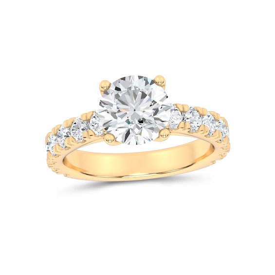 Now + Forever Lab-Grown Diamond Bridal Set Setting 1-1/5 ct tw 18K Yellow Gold