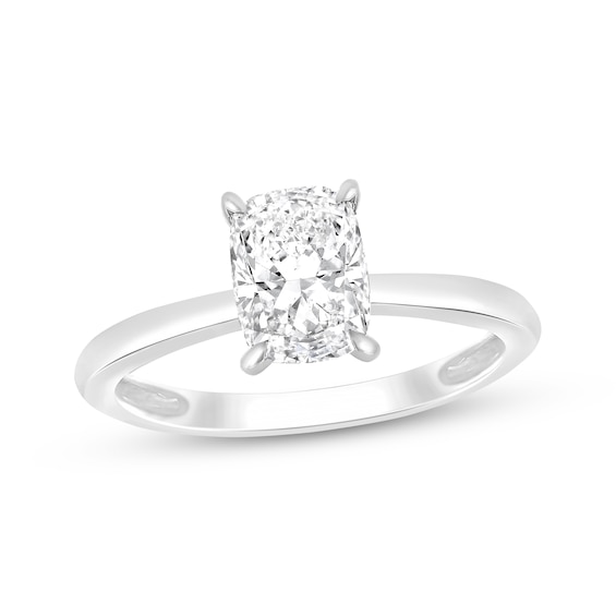 Now + Forever Lab-Grown Diamonds Certified Elongated Cushion-Cut Solitaire Engagement Ring 1-1/2 ct tw 14K White Gold (F/VS2)