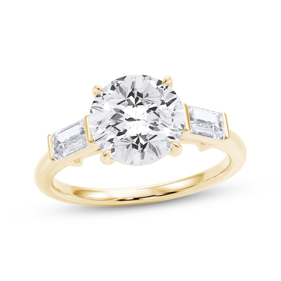 Now + Forever Lab-Grown Diamonds Certified Round-Cut Engagement Ring 2-1/3 ct tw 14K Yellow Gold