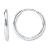 Thumbnail Image 1 of Hoop Earrings 14K White Gold 12mm