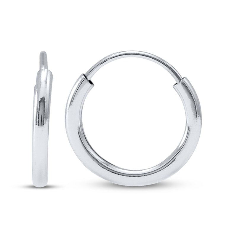 Main Image 1 of Hoop Earrings 14K White Gold