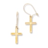 Thumbnail Image 1 of Cross Earrings 14K Yellow Gold