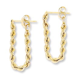 Rope Earrings 14K Yellow Gold