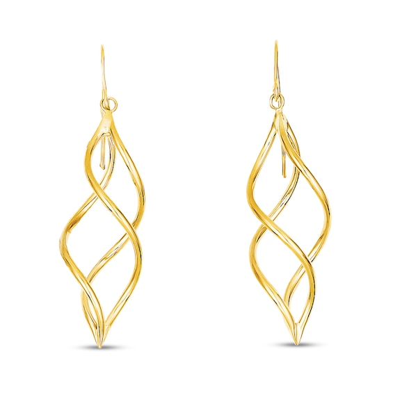 Dangle Earrings 14K Yellow Gold