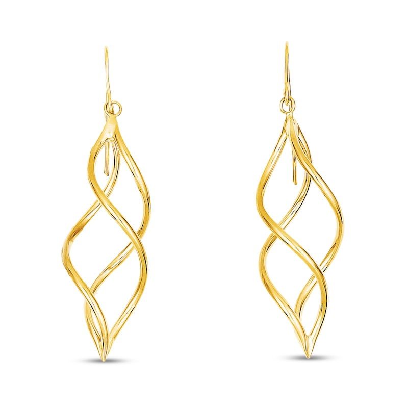 Dangle Earrings 14K Yellow Gold