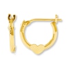 Thumbnail Image 1 of Heart Hoop Earrings 14K Yellow Gold