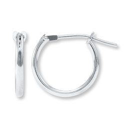Hoop Earrings 14K White Gold