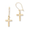 Thumbnail Image 1 of Cross Earrings 14K Yellow Gold