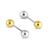 Thumbnail Image 1 of Reversible Ball Earrings 14K Two-Tone Gold
