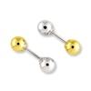Thumbnail Image 0 of Reversible Ball Earrings 14K Two-Tone Gold
