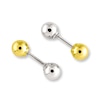 Thumbnail Image 1 of Reversible Ball Earrings 14K Two-Tone Gold