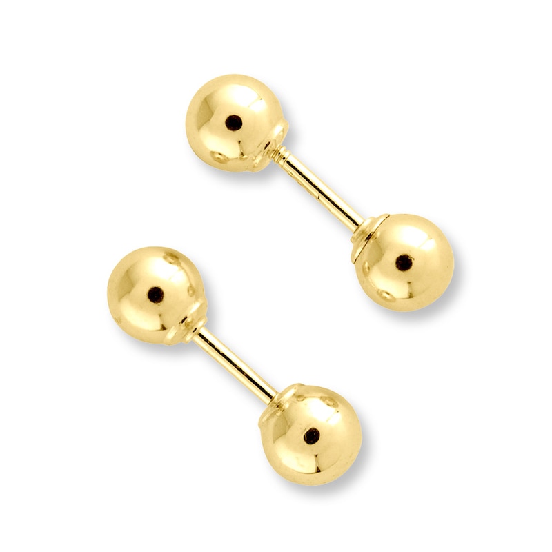Main Image 1 of Reversible Ball Earrings 14K Yellow Gold