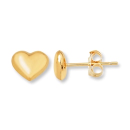 Heart Earrings 14K Yellow Gold