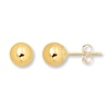 Thumbnail Image 1 of Ball Stud Earrings 6mm 14K Yellow Gold