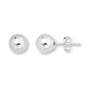 Thumbnail Image 1 of Ball Stud Earrings 6mm 14K White Gold