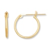 Thumbnail Image 1 of Young Teen Hoop Earrings 14K Yellow Gold 14mm