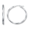 Thumbnail Image 0 of Twisted Hoop Earrings 14K White Gold 30mm