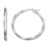 Thumbnail Image 1 of Twisted Hoop Earrings 14K White Gold 30mm