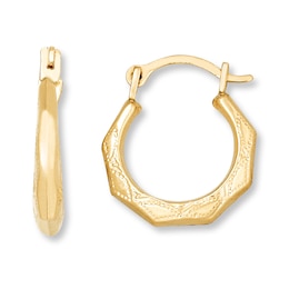 Koa Hoop Earrings in 14K Gold by B & Iya | Portland’s Independent Jewelry Store Small