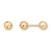 Thumbnail Image 1 of Children's Ball Earrings 14K Yellow Gold