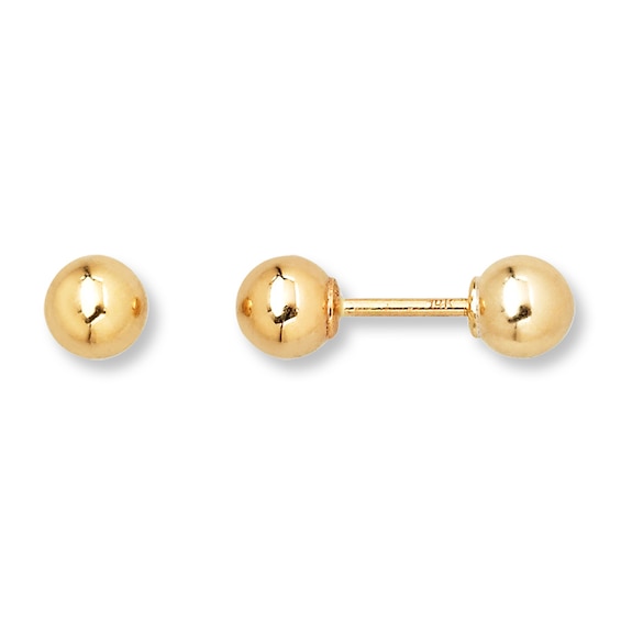 Children's Ball Earrings 14K Yellow Gold