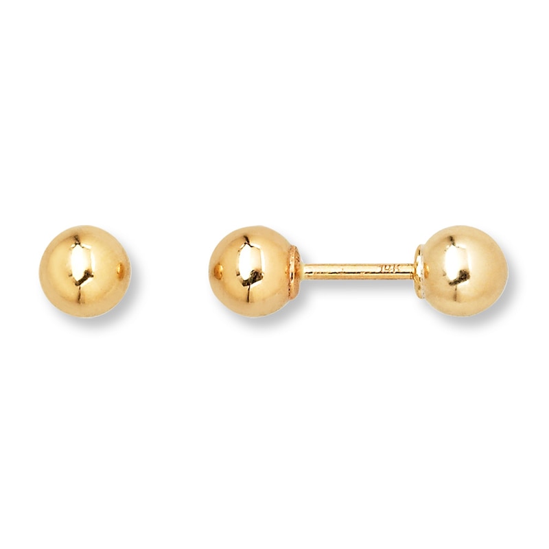 Children's Ball Earrings 14K Yellow Gold