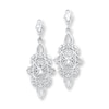 Thumbnail Image 1 of Filigree Dangle Earrings 14K White Gold