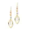 Thumbnail Image 1 of Dangle Earrings 14K Tri-Color Gold