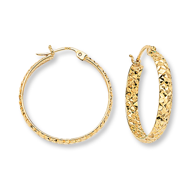 Main Image 1 of Hoop Earrings 14K Yellow Gold 25mm